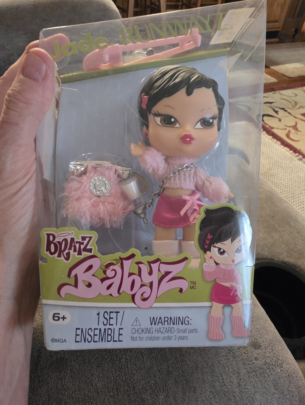 Bratz Babyz Jade Pink Fashion Doll with Fuzzy Purse